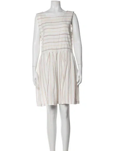 Pre-owned Ace & Jig Striped Mini Dress In White