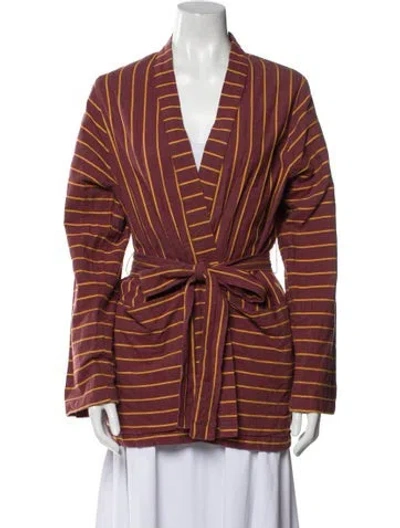 Pre-owned Ace & Jig Striped Robe In Red