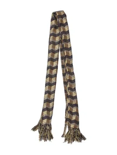 Pre-owned Ace & Jig Striped Scarf In Gold