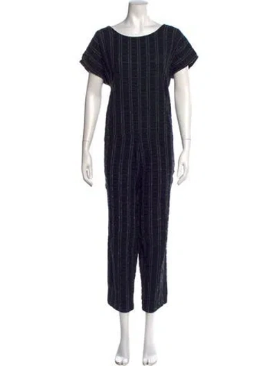 Pre-owned Ace & Jig Striped Scoop Neck Jumpsuit In Blue