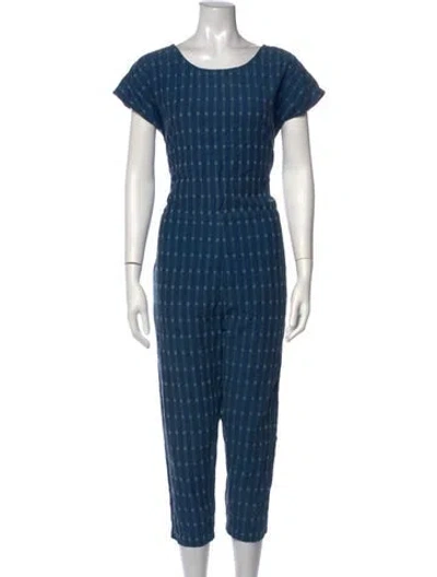 Pre-owned Ace & Jig Striped Scoop Neck Jumpsuit In Blue