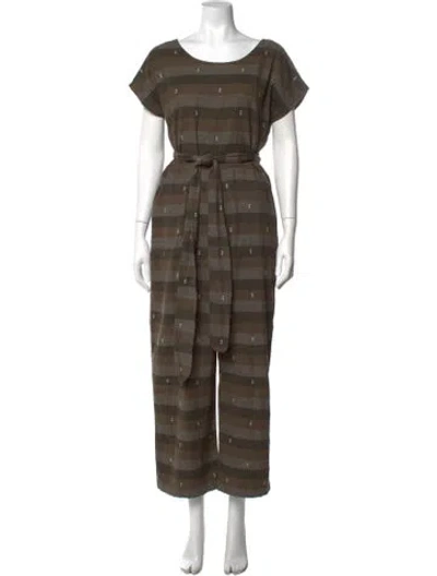 Pre-owned Ace & Jig Striped Scoop Neck Jumpsuit In Multicolor