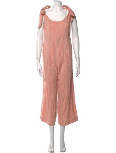 Pre-owned Ace & Jig Striped Scoop Neck Jumpsuit In Pink