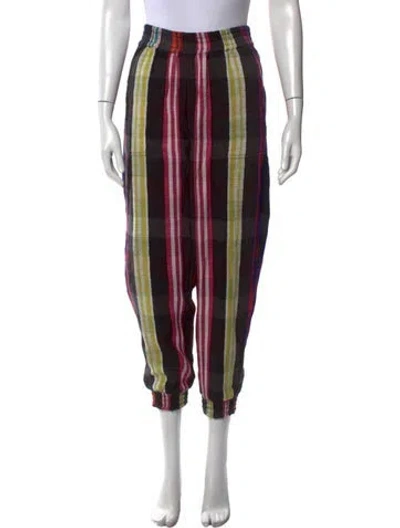 Pre-owned Ace & Jig Striped Skinny Leg Pants In Black