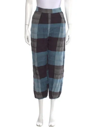 Pre-owned Ace & Jig Striped Straight Leg Pants In Blue