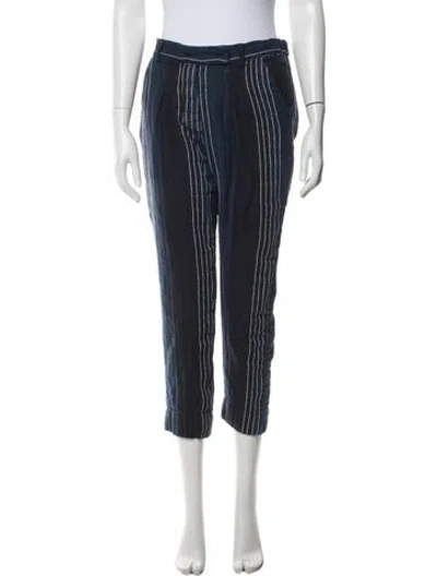 Pre-owned Ace & Jig Striped Straight Leg Pants In Blue