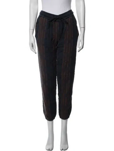 Pre-owned Ace & Jig Striped Straight Leg Pants In Blue