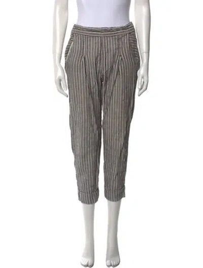 Pre-owned Ace & Jig Striped Straight Leg Pants In Brown