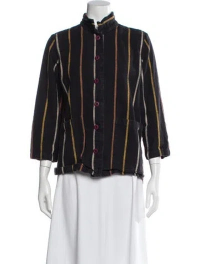 Pre-owned Ace & Jig Striped Three-quarter Sleeve Top In Multi