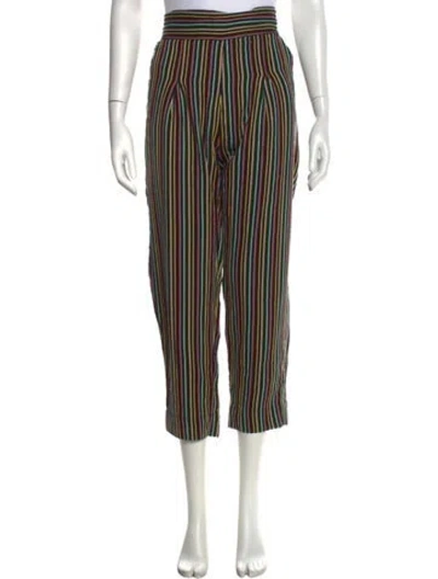 Pre-owned Ace & Jig Striped Wide Leg Pants In Black