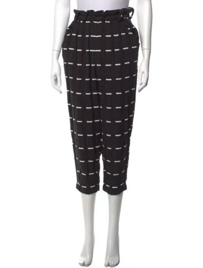 Pre-owned Ace & Jig Striped Wide Leg Pants In Black