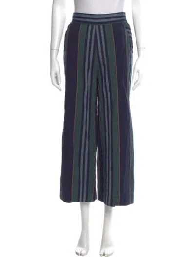 Pre-owned Ace & Jig Striped Wide Leg Pants In Blue
