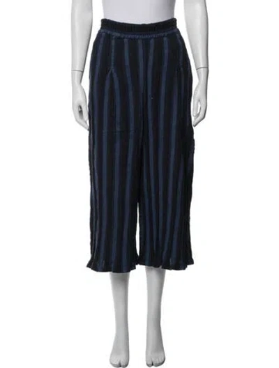 Pre-owned Ace & Jig Striped Wide Leg Pants In Blue