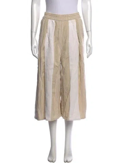 Pre-owned Ace & Jig Striped Wide Leg Pants In Neutral