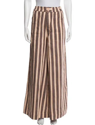 Pre-owned Ace & Jig Striped Wide Leg Pants W/ Tags In Brown