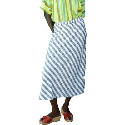 Ace & Jig Tess Bias Slip Skirt In Blue