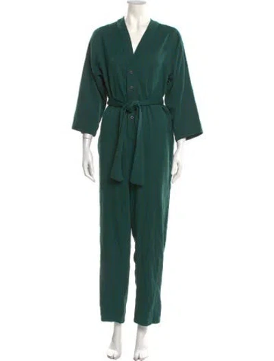 Pre-owned Ace & Jig V-neck Jumpsuit In Green