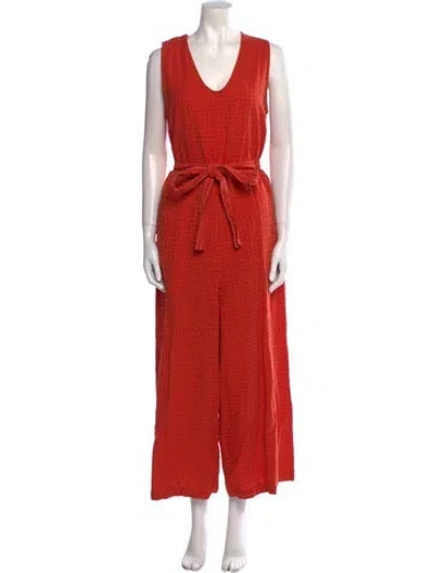 Pre-owned Ace & Jig V-neck Jumpsuit In Orange