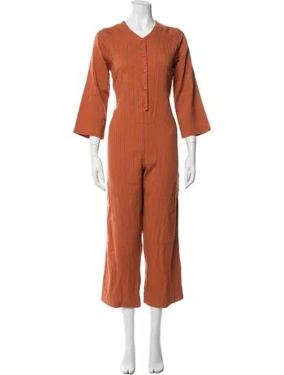 Pre-owned Ace & Jig V-neck Jumpsuit In Orange