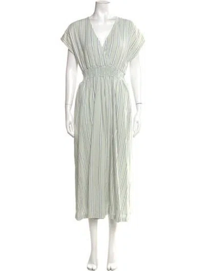 Pre-owned Ace & Jig V-neck Long Dress In Green