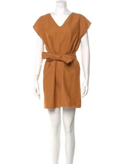 Pre-owned Ace & Jig V-neck Mini Dress In Orange
