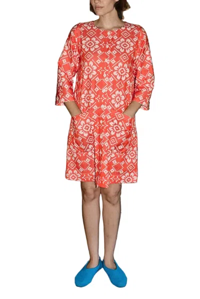 Ace & Jig Whit Button Front Mini Shift Dress In Multi