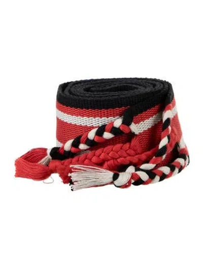 Pre-owned Ace & Jig Wide Braided Accents Belt In Red
