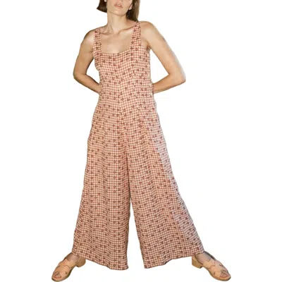 Ace & Jig Zoe Square Neck Wide Leg Jumpsuit In Neutral