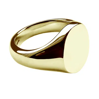 Pre-owned Ace Jewellery Of York 9ct Solid Yellow Gold Oval Signet Rings Heavy 14x12mm 375 Uk Hallmarked Bespoke