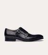 Ace Marks Kurt Plain Toe Monkstrap In Black