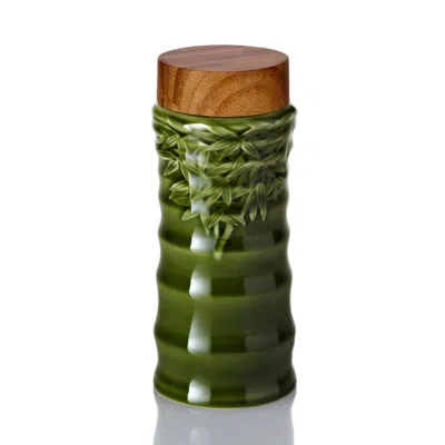 Acera Bamboo Joint Double Wall Tea Travel Mug - Olive Green