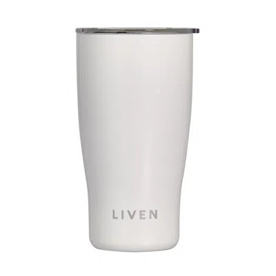 Acera Liven Glow™ Ceramic-coated Stainless Steel Tumbler - White