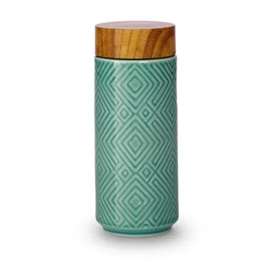 Acera Silver / Green The Miracle Ceramic Tumbler - Emerald Green In Brown