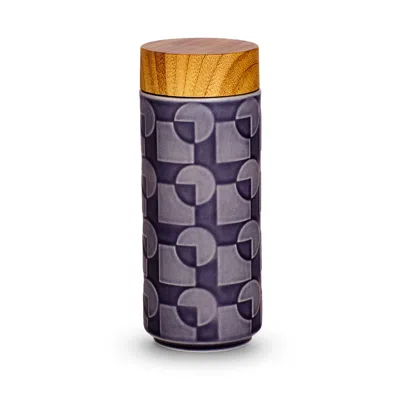 Acera Sky Matrix Ceramic Tumbler- Stone Blue