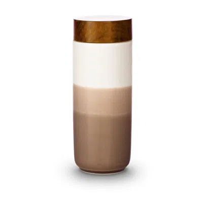 Acera White / Brown The Beauty Of Dawn Ceramic Tumbler - Brown Ombre In Multi