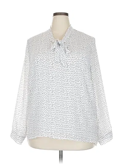 Pre-owned Acevog 3/4 Sleeve Blouse In White