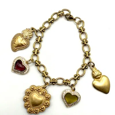Achala Handcrafted Women's Gold Sabrina Charm Bracelet