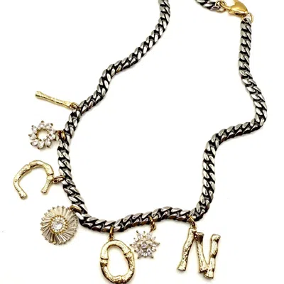 Achala Handcrafted Women's Gold / Silver / Grey Icon Necklace