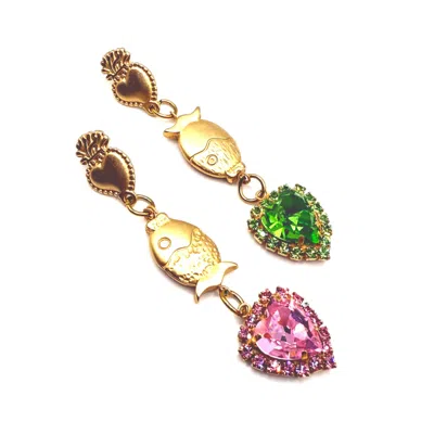 Achala Handcrafted Women's Japan Sparkle Earrings In Gold