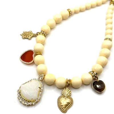 Achala Handcrafted Women's Neutrals Beige Dylan Necklace In Sand