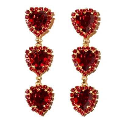 Achala Handcrafted Women's Red Via Dell Amore Earrings