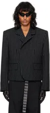Achilles Ion Gabriel Black Cover Up Sci Fi Blazer In Black