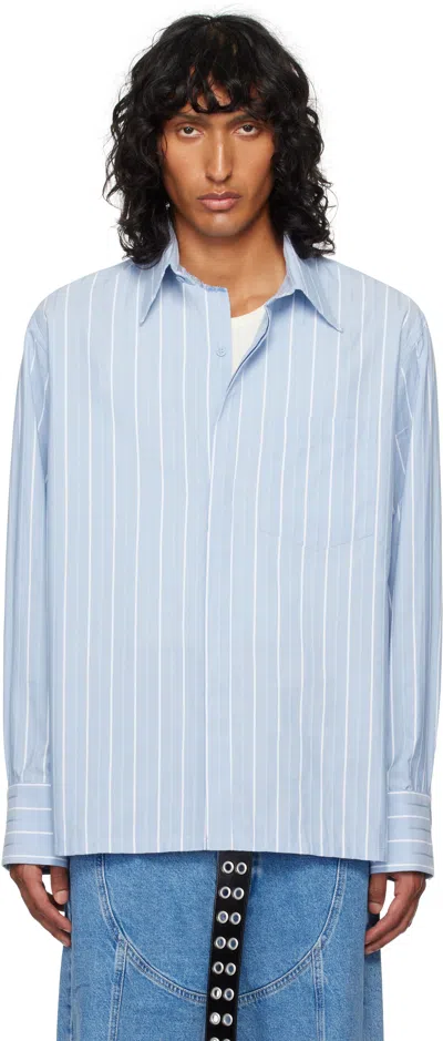 Achilles Ion Gabriel Blue Inkpen Shirt In Aig Blue
