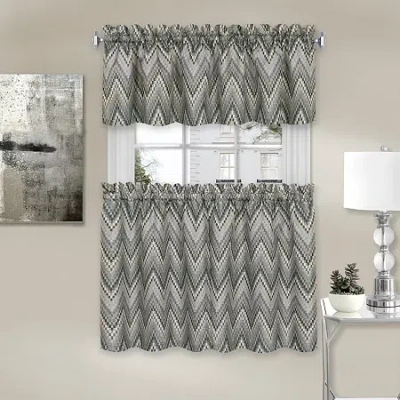 Achim Avery 3-pc. Rod Pocket Window Tier In Gray