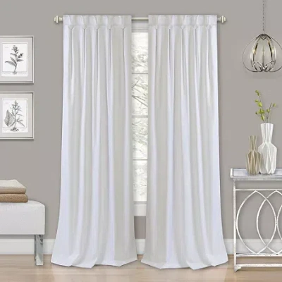 Achim Back Tab Blackout Single Curtain Panel In White