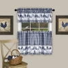 Achim Barnyard 3-pc. Rod Pocket Window Tier In Blue