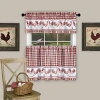 Achim Barnyard 3-pc. Rod Pocket Window Tier In Red