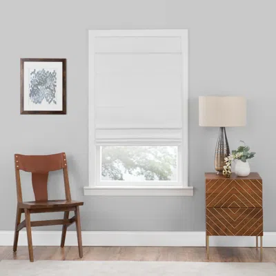 Achim Blackout Cordless Roman Window Shade, 27" X 64" In White