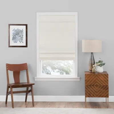Achim Blackout Cordless Roman Window Shade, 30" X 64" In Ivory