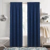 Achim Blake Rod Pocket Light-filtering Single Curtain Panel In Blue